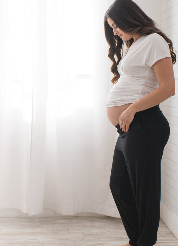 Comfy Maternity Lounge Pants - Charcoal Grey – Angel Maternity USA